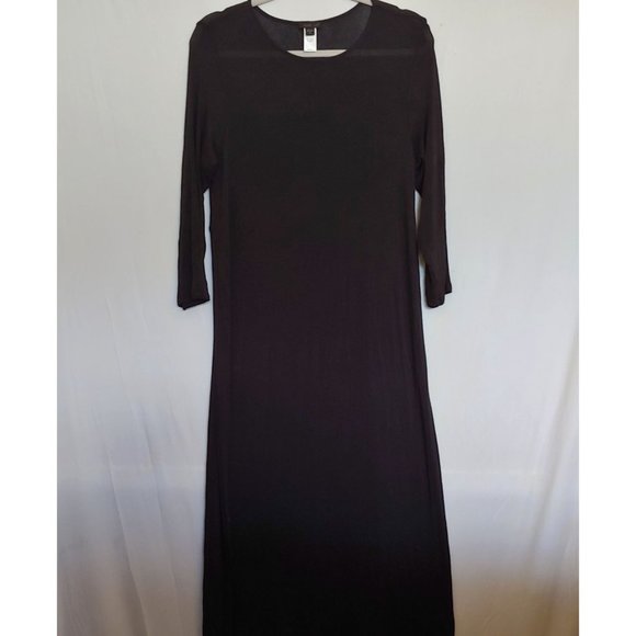 Wearever J.Jill long sleeve semi sheer maxi dress ultra high slits up sides MT - Picture 1 of 13
